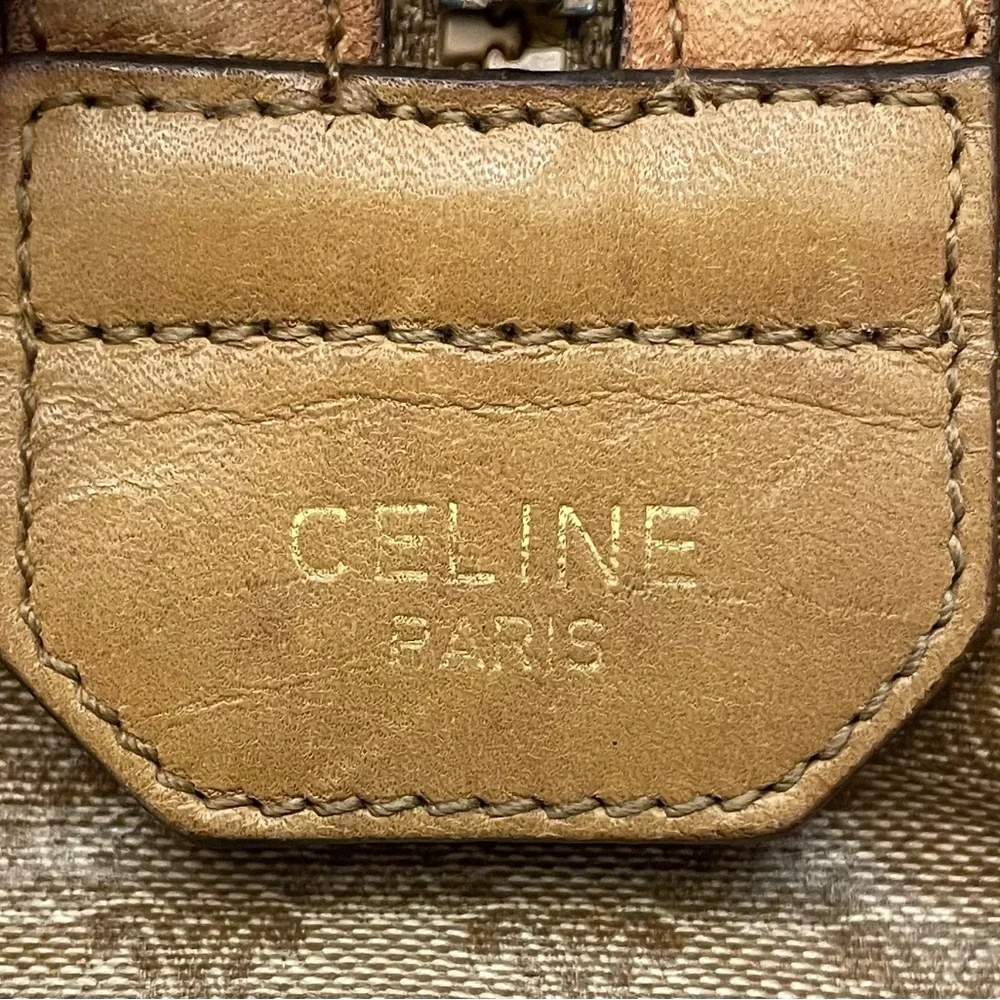 Celine Authentic Vintage Brown and Tan Macadam Boston Bag - Picture 16 of 17